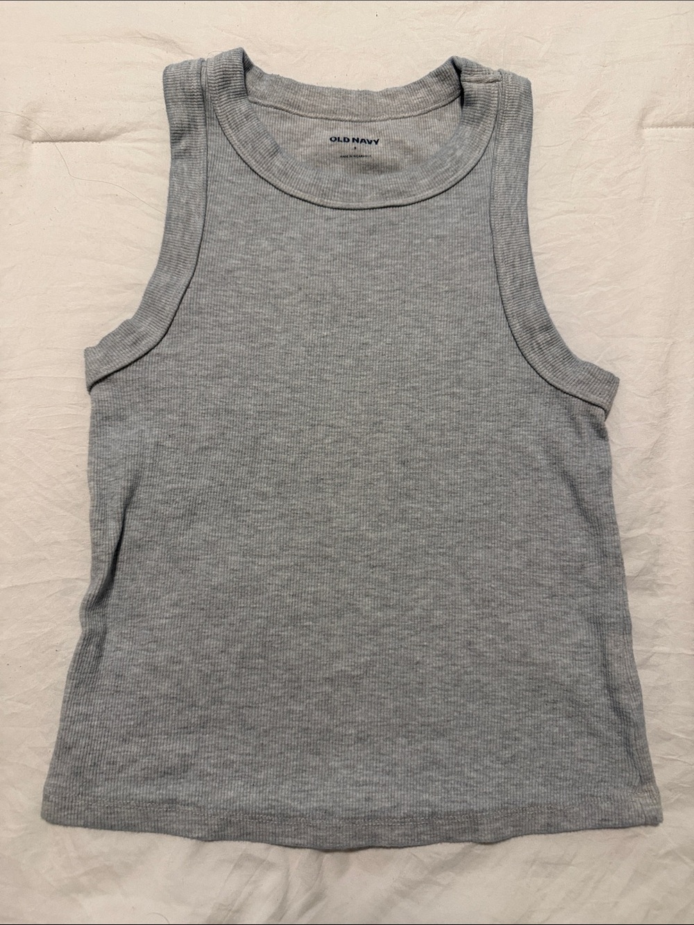 Old Navy Light Grey Ribbed Tank Top